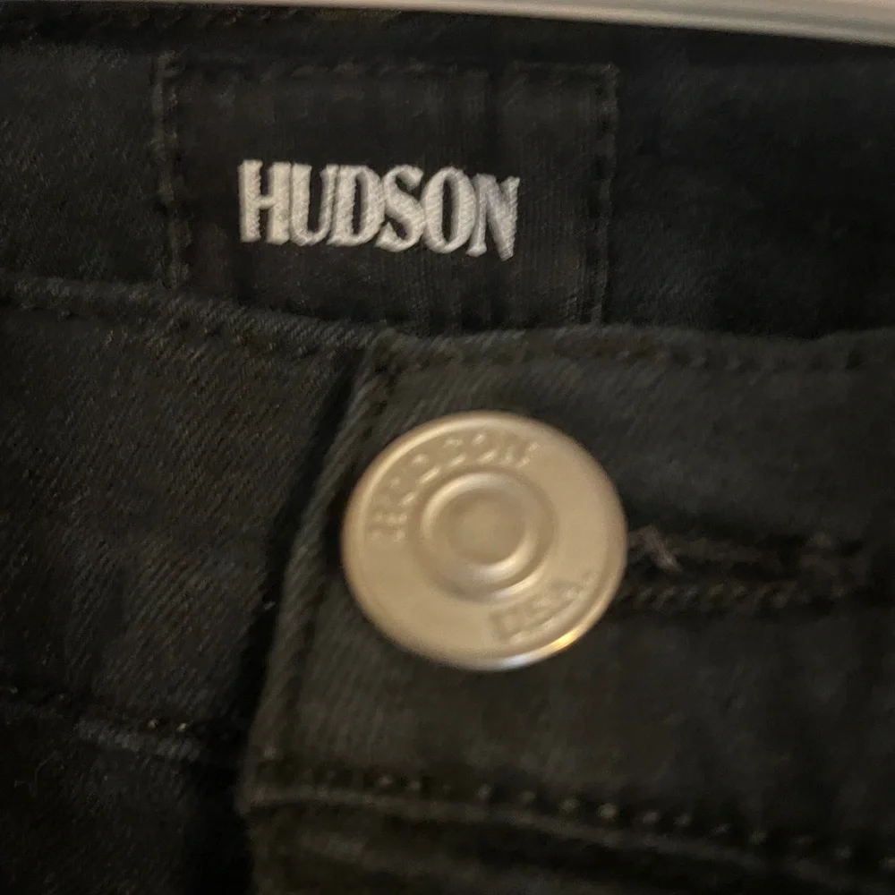 Hudson‎ Natalie Midrise Ankle Skinny Jeans Black Raw Hem Size 29 NWMAR409ZHE